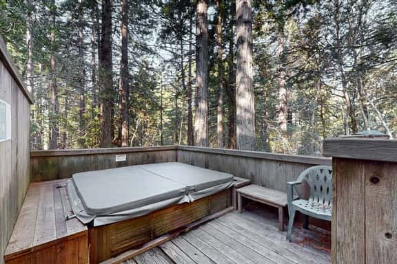 Longwell House - Forested home with private hot tub & fireplace near trails - Image 1